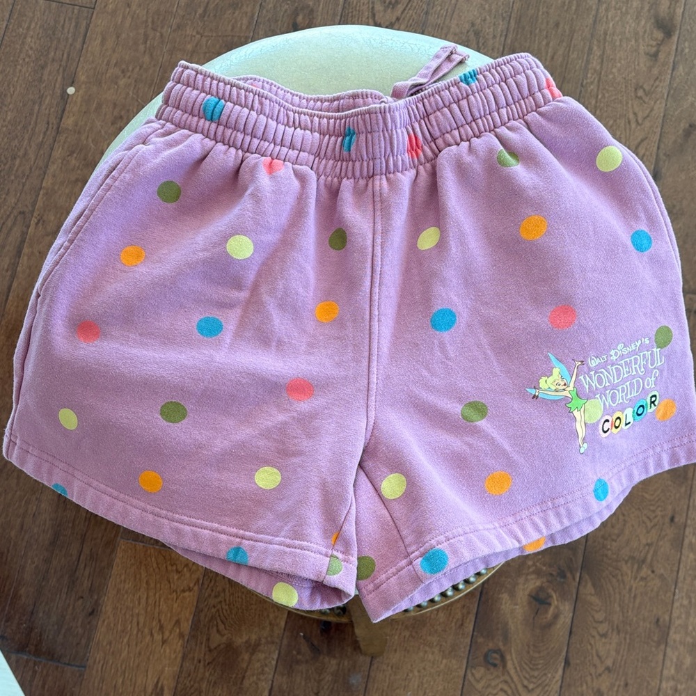 Disney Wonderful World of Color Women's Shorts - Pink with Multicolor Dots